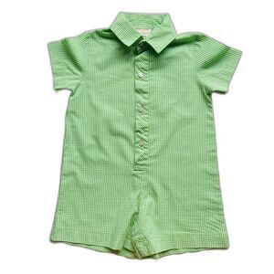 Sir John by Rosalina Green Gingham Shortall Size 18 months